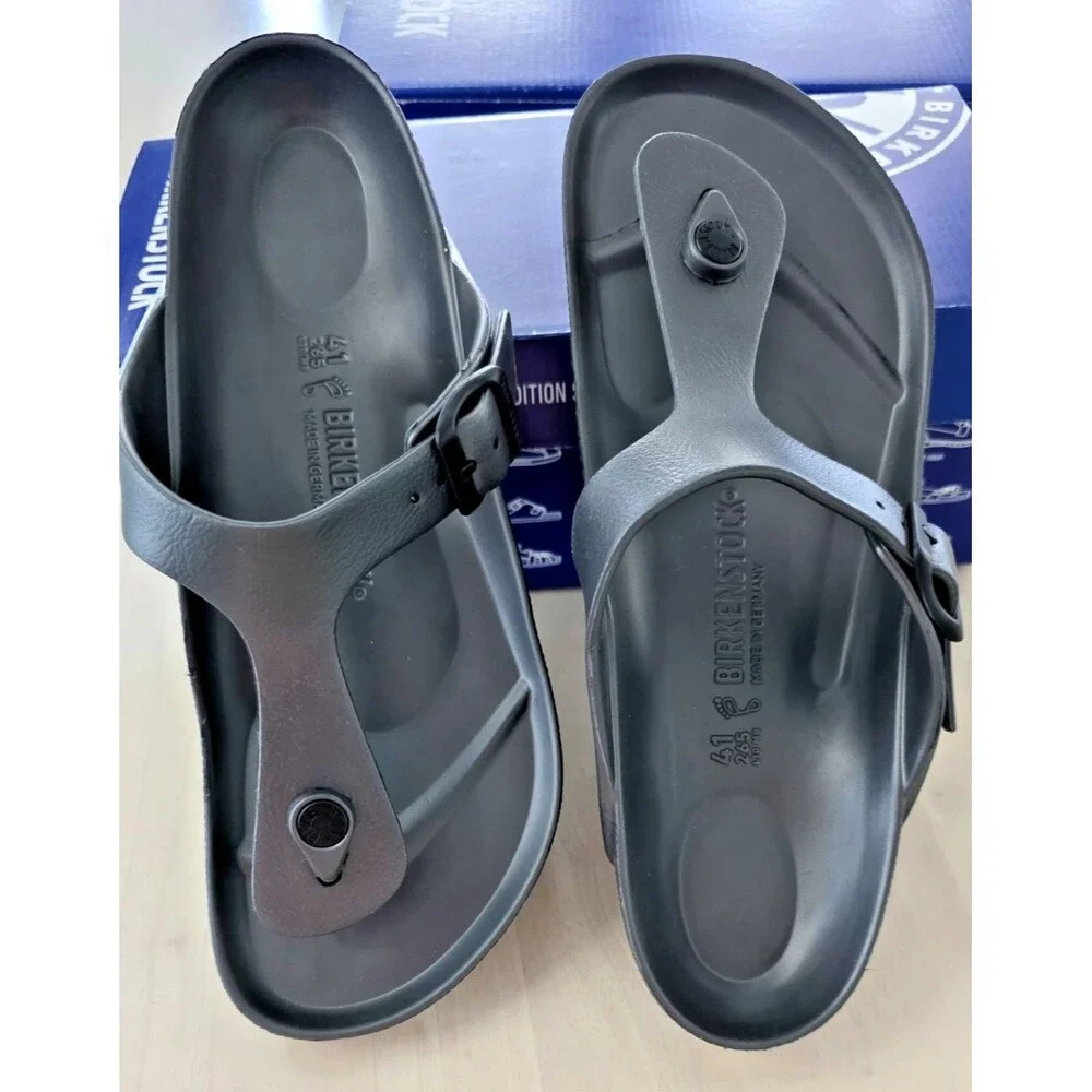Birkenstock Gizeh Eva Unisex Thong Sandal Metallic Anthracite  Size US 10 M8 NEW